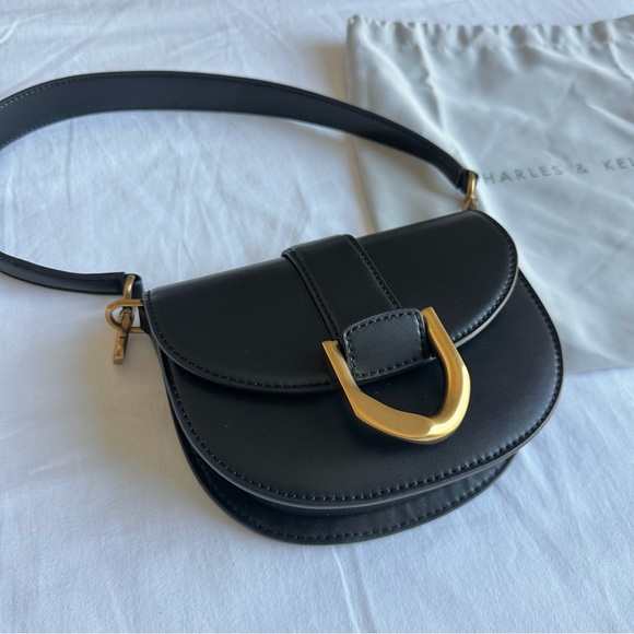 Charles & Keith Mini Gabine Saddle Bag - Picture 7 of 10